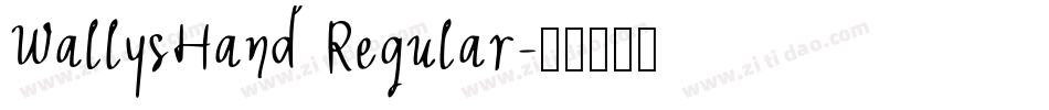 WallysHand Regular字体转换
